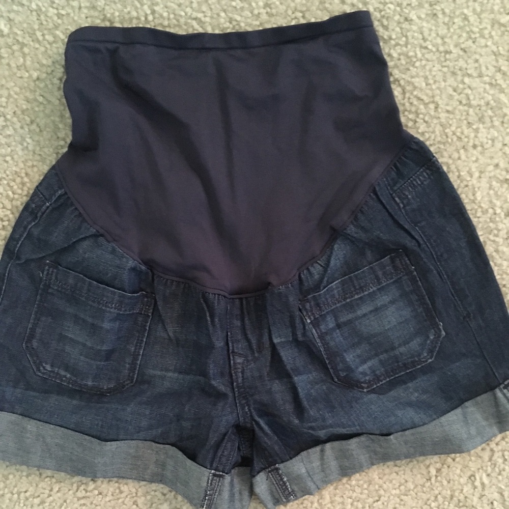 Old navy maternity shorts dark denim